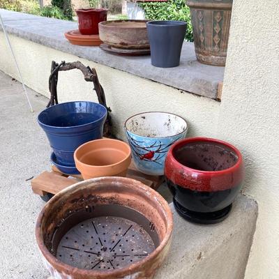 LOT 121G: Large Collection of Planters - Terra Cotta, Ceramic and More