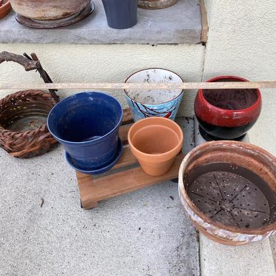 LOT 121G: Large Collection of Planters - Terra Cotta, Ceramic and More