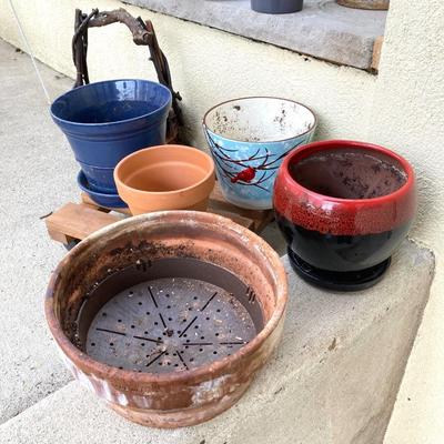 LOT 121G: Large Collection of Planters - Terra Cotta, Ceramic and More