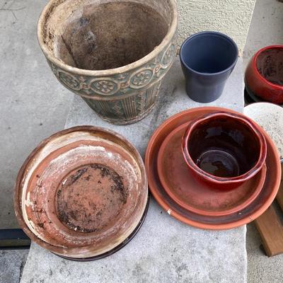 LOT 121G: Large Collection of Planters - Terra Cotta, Ceramic and More