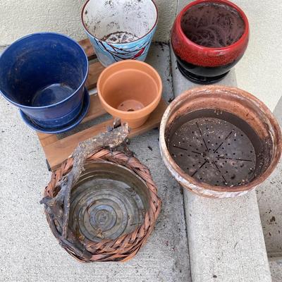 LOT 121G: Large Collection of Planters - Terra Cotta, Ceramic and More