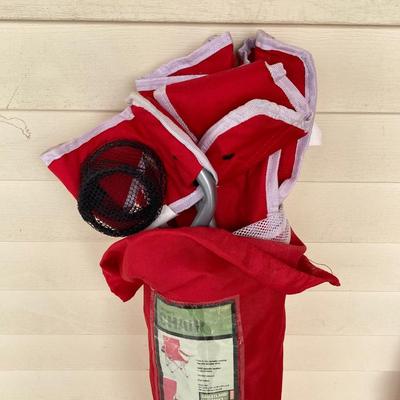 LOT 123G: Outdoor Portable Chairs with Pair of Small Coolers (Coleman and Rubbermaid)