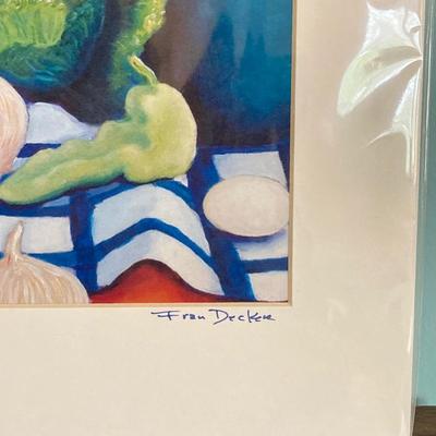 LOT 128X: Artist Fran Decker Titled "White" Signed Painting