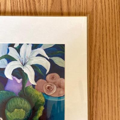 LOT 128X: Artist Fran Decker Titled "White" Signed Painting