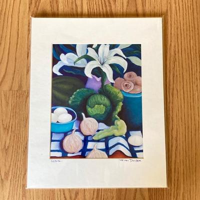 LOT 128X: Artist Fran Decker Titled "White" Signed Painting