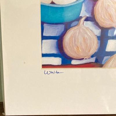 LOT 128X: Artist Fran Decker Titled "White" Signed Painting