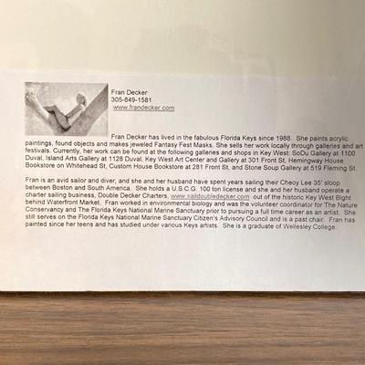 LOT 128X: Artist Fran Decker Titled "White" Signed Painting