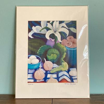 LOT 128X: Artist Fran Decker Titled "White" Signed Painting