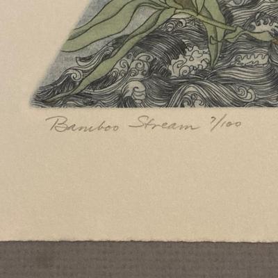 LOT 129X: Signed and Numbered Wall Art - "Bamboo Stream" 7/100 by Artist Carolyn Cohen