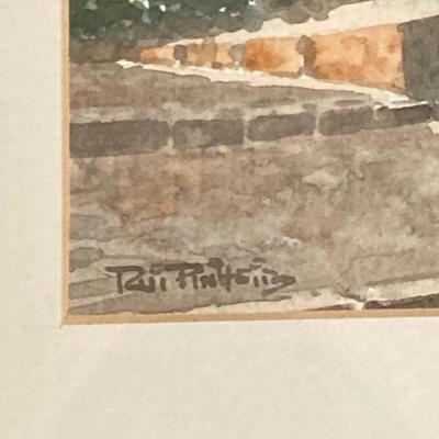 LOT 130X: Framed and Signed Painting by Artist Rui Pinheiro - "OBidos"