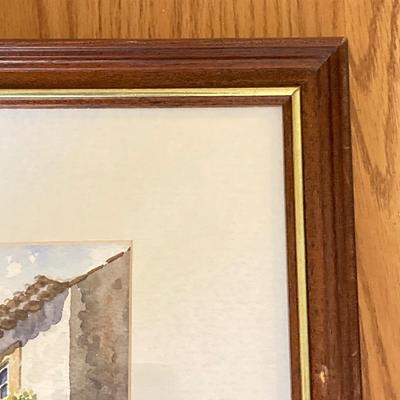 LOT 130X: Framed and Signed Painting by Artist Rui Pinheiro - "OBidos"