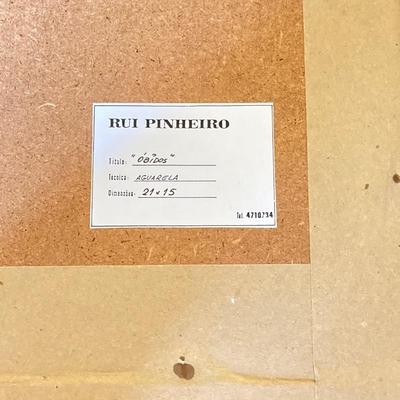 LOT 130X: Framed and Signed Painting by Artist Rui Pinheiro - "OBidos"