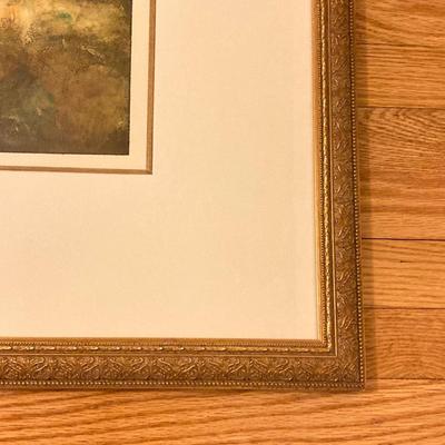 LOT 133X: Framed Floral Artwork - Signed by Artist N. Gregory