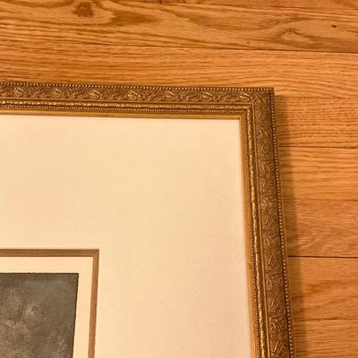 LOT 133X: Framed Floral Artwork - Signed by Artist N. Gregory