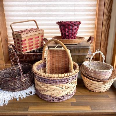 LOT 136X: Large Collection of Decorative Baskets - Harry & David and More