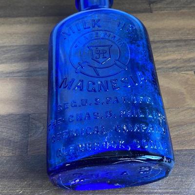 LOT 139X: Collection of Vintage Glass Bottles - Burschel Dairy Co Scranton, PA, Meadow Gold Cottage Cheese, Milk of Magnesia and More