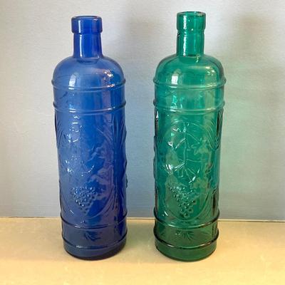 LOT 300X: Blue and Green Glass Bottle Collection