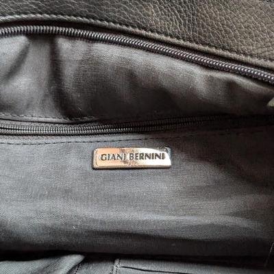 LOT 162X: Black Leather Purses: Ecco, Giani Bernini, And Bally Saddle Shape Crossbody Bag