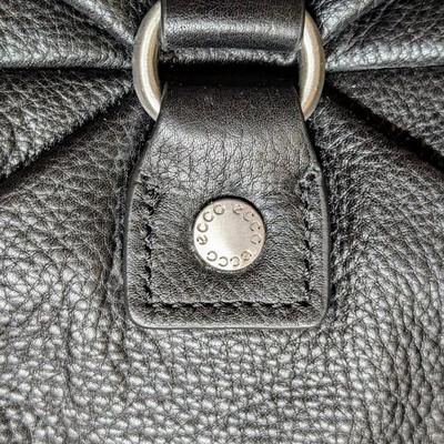 LOT 162X: Black Leather Purses: Ecco, Giani Bernini, And Bally Saddle Shape Crossbody Bag