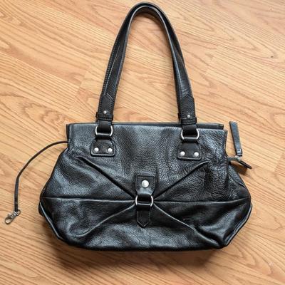 LOT 162X: Black Leather Purses: Ecco, Giani Bernini, And Bally Saddle Shape Crossbody Bag