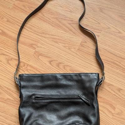 LOT 162X: Black Leather Purses: Ecco, Giani Bernini, And Bally Saddle Shape Crossbody Bag