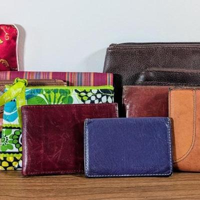 LOT 163X: Collection of Wallets: Bloomingdale's Italian Leather, Fossil, Vera Bradley And More