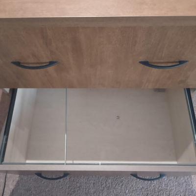 LOT 171B: Wood Filing Cabinet w/ Keys