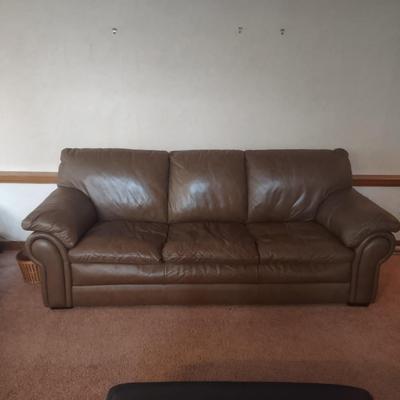 LOT 172B: Brown Leather Couch