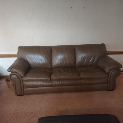 LOT 172B: Brown Leather Couch