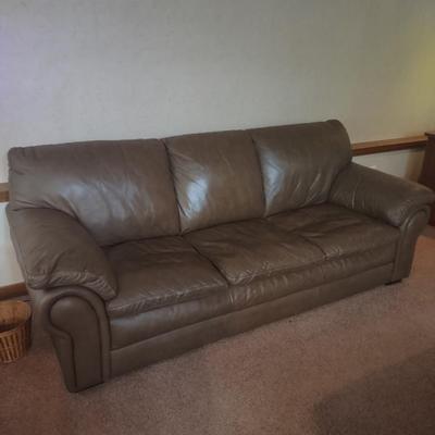 LOT 172B: Brown Leather Couch