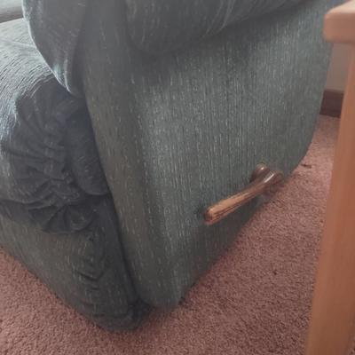 LOT 173B: Green Lazboy Couch with Reclining Sections on Each End