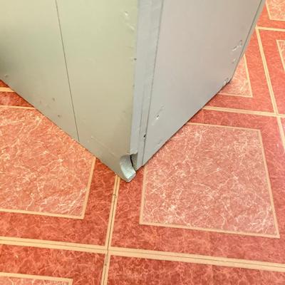 LOT 202B: Painted Wood 3 Drawer Dresser and Cube Style Shelf