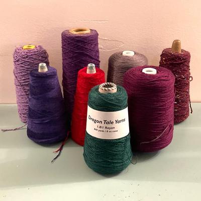 LOT 203B: Large Craft Lot - Yarn, Nilus Leclerc Inc Warping Board, Beads, Basket Making Sets, Scissors and More