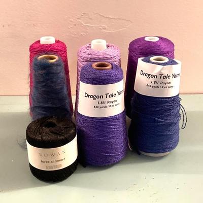 LOT 203B: Large Craft Lot - Yarn, Nilus Leclerc Inc Warping Board, Beads, Basket Making Sets, Scissors and More