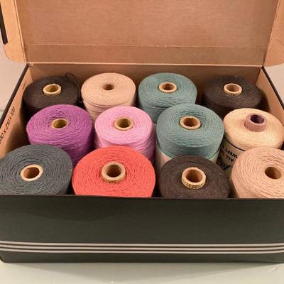 LOT 203B: Large Craft Lot - Yarn, Nilus Leclerc Inc Warping Board, Beads, Basket Making Sets, Scissors and More