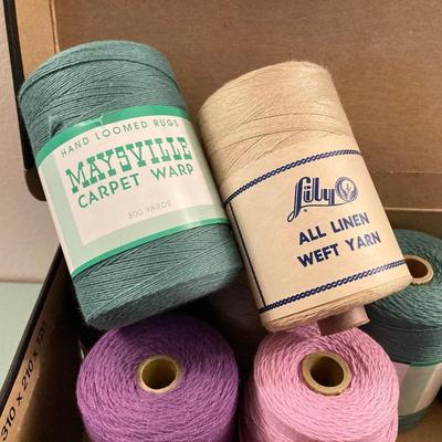 LOT 203B: Large Craft Lot - Yarn, Nilus Leclerc Inc Warping Board, Beads, Basket Making Sets, Scissors and More