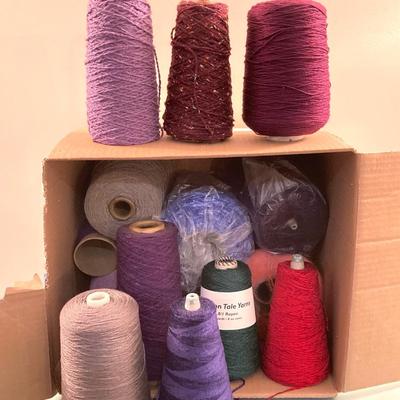 LOT 203B: Large Craft Lot - Yarn, Nilus Leclerc Inc Warping Board, Beads, Basket Making Sets, Scissors and More