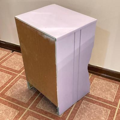 LOT 208B: Painted Wood 5 Drawer Dresser and Night Stand