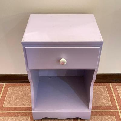 LOT 208B: Painted Wood 5 Drawer Dresser and Night Stand