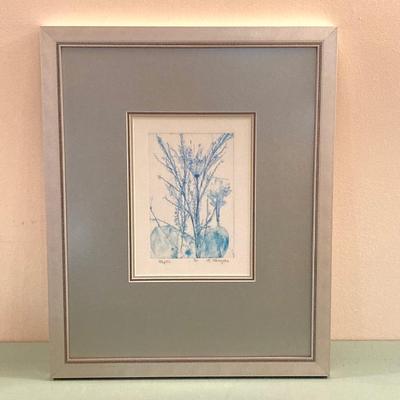 LOT 209B: An Original Etching Work of Art Signed by Artist Martha Forsythe and Titled "Mystic"