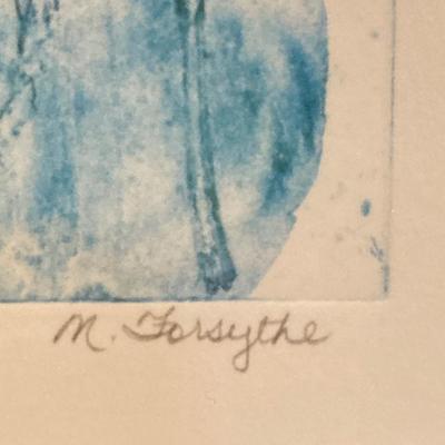LOT 209B: An Original Etching Work of Art Signed by Artist Martha Forsythe and Titled "Mystic"