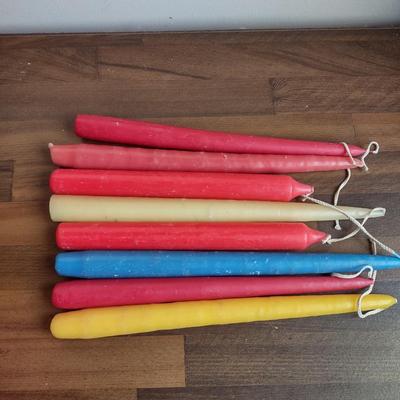 LOT 238: Assorted Candles and Candle Holders