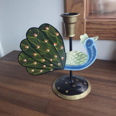 LOT 238: Assorted Candles and Candle Holders