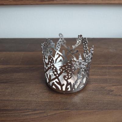 LOT 238: Assorted Candles and Candle Holders