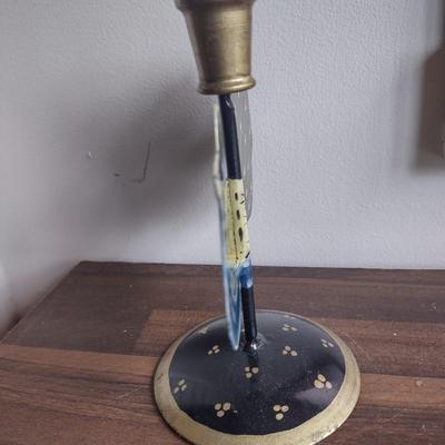 LOT 238: Assorted Candles and Candle Holders