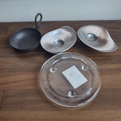 LOT 238: Assorted Candles and Candle Holders