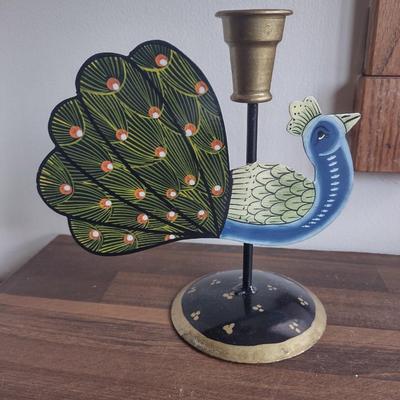 LOT 238: Assorted Candles and Candle Holders