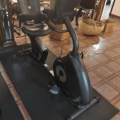 LOT 243: Schwinn Exercise Bike with Floor Mat