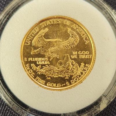 1997 U.S. Mint $5 Dollar Gold Coin 1/10 oz. Fine Gold