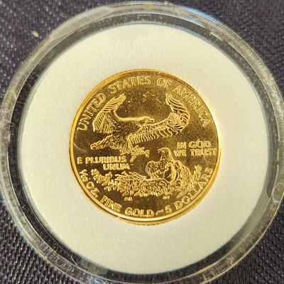 1997 U.S. Mint $5 Dollar Gold Coin 1/10 oz. Fine Gold